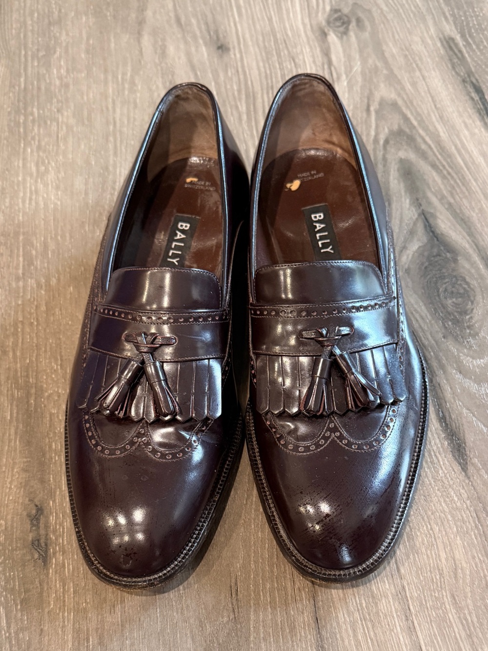 Bally Men’s Dark Brown Leather Tassel Loafers